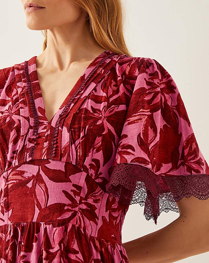 Monsoon Aimee Floral Jersey Midi Dress
