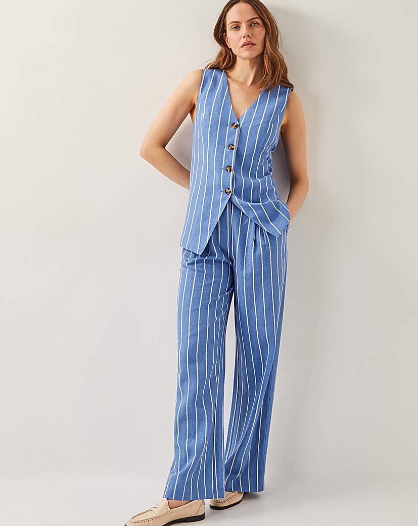 New In - Monsoon Susan Stripe Trousers