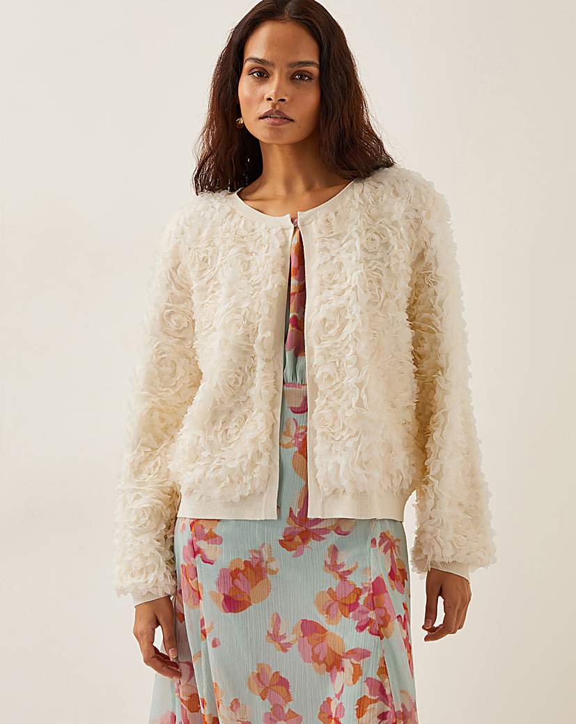 New In - Monsoon Fi Floral Knit Cardigan