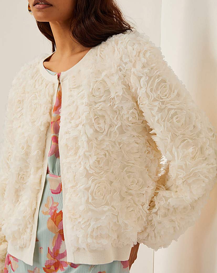 Monsoon Fi Floral Knit Cardigan