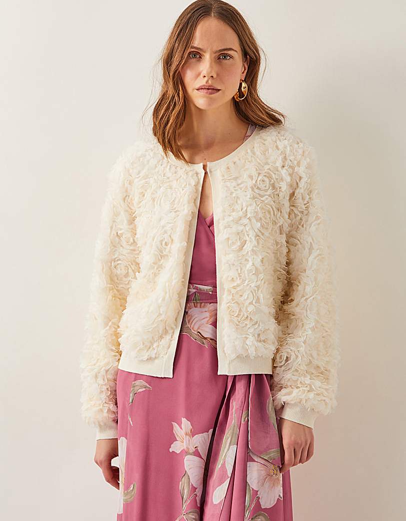 Monsoon Fi Floral Knit Cardigan