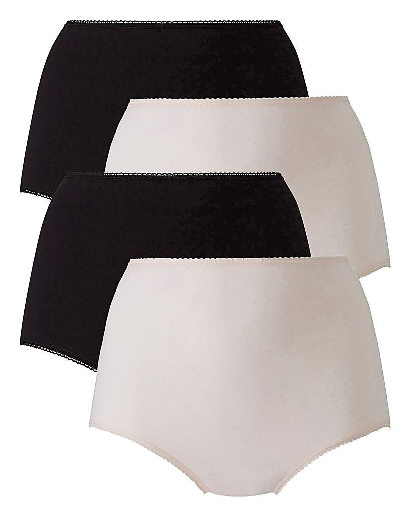 Image of 4 Pack Full Fit Cotton BlackBlush Briefs