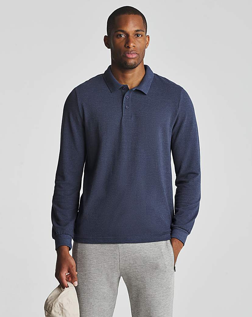 Long Sleeve Pique Polo