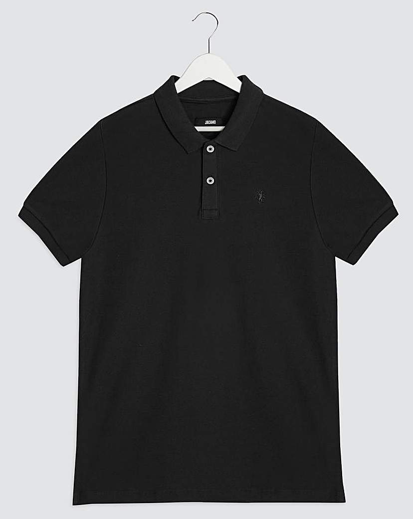 Image of Black Short Sleeve Polo