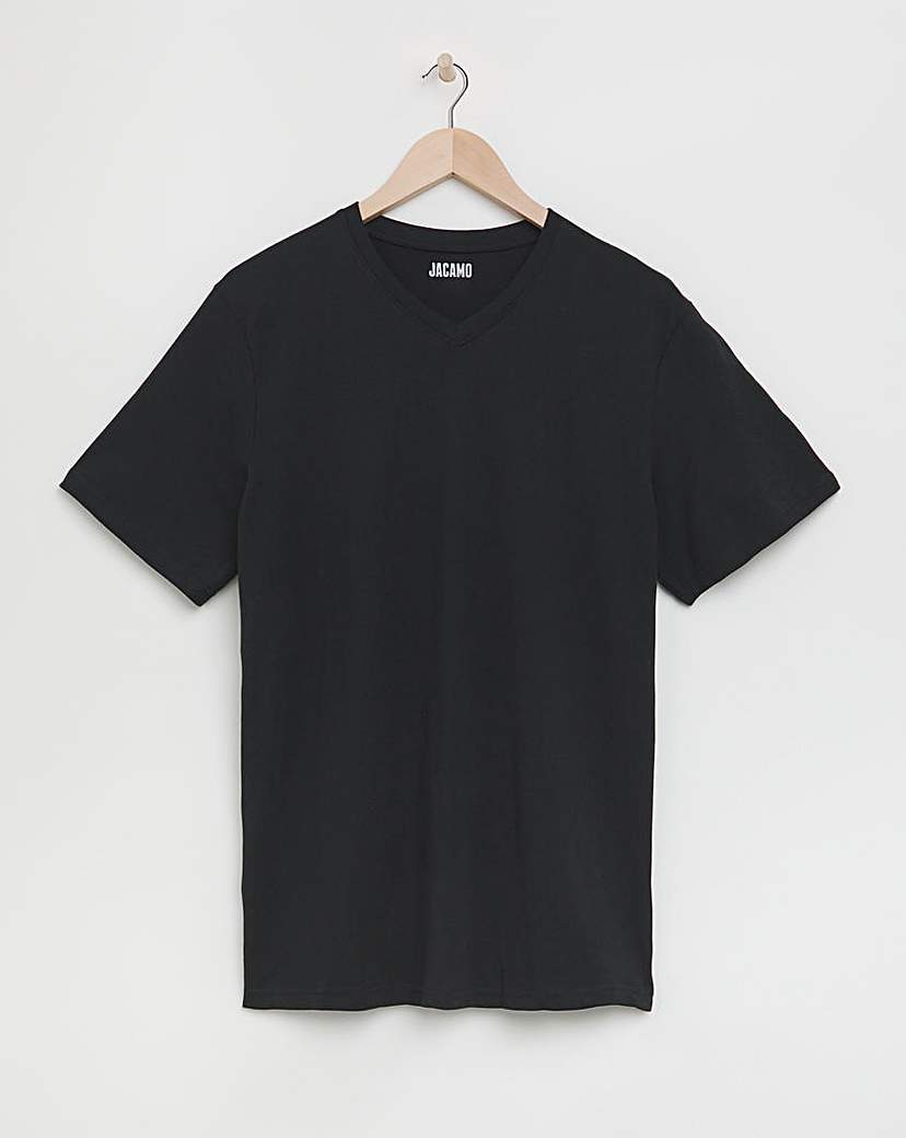 Pure Cotton V-Neck T-Shirt Long