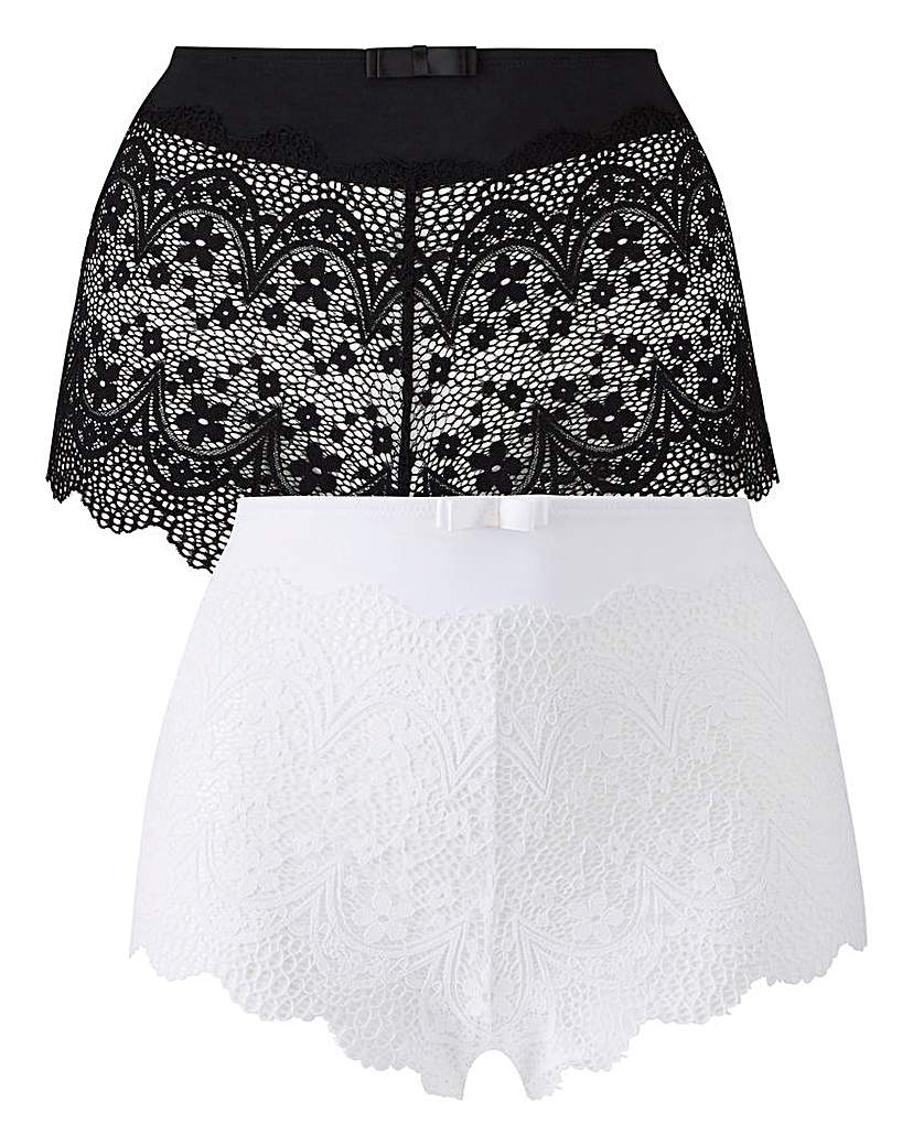 Image of 2 Pack Lottie Lace Black/White Briefs