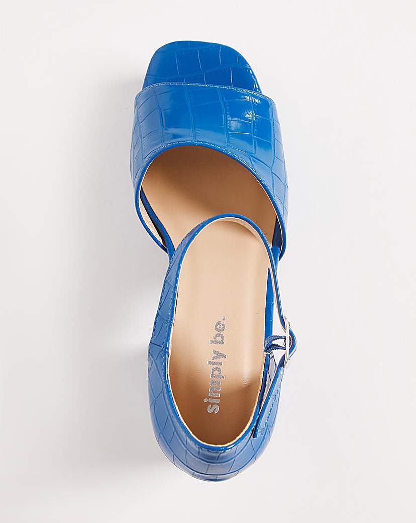 Classic Platform Heeled Sandals Wide