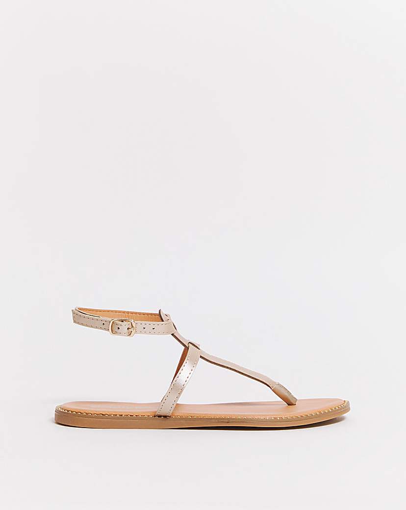 Toe Post Flat Sandals Wide