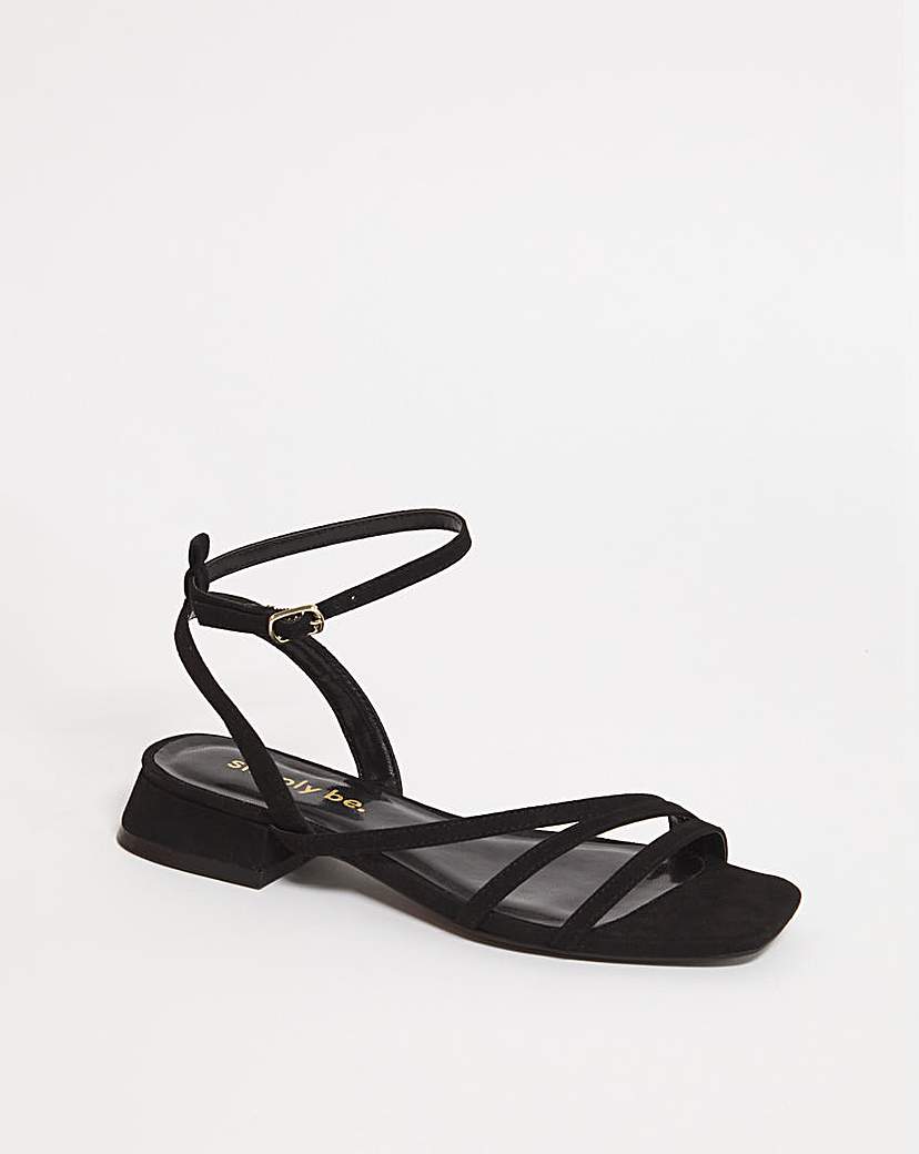 Strappy Flat Sandals Wide