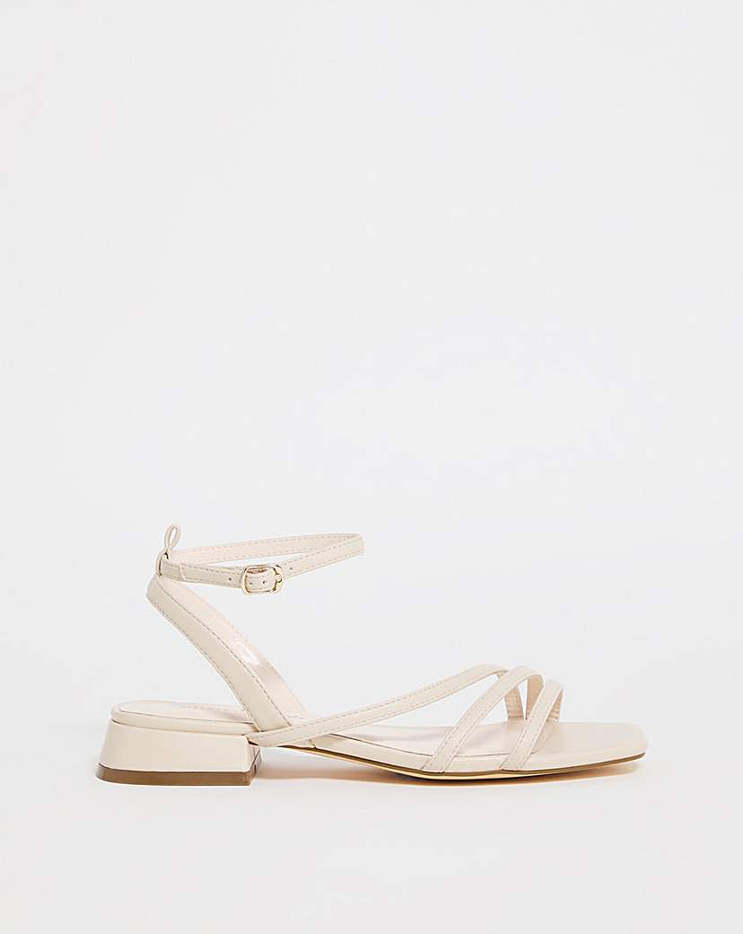 Strappy Flat Sandals Ex Wide