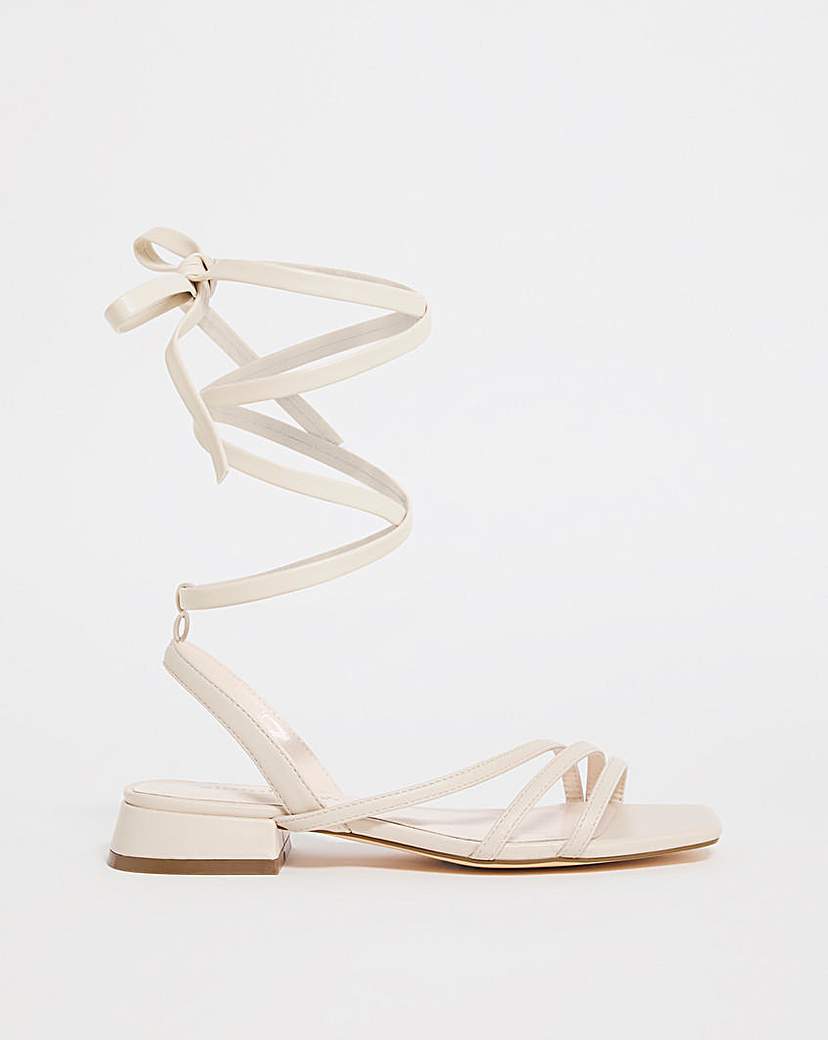 Strappy Flat Sandals Ex Wide