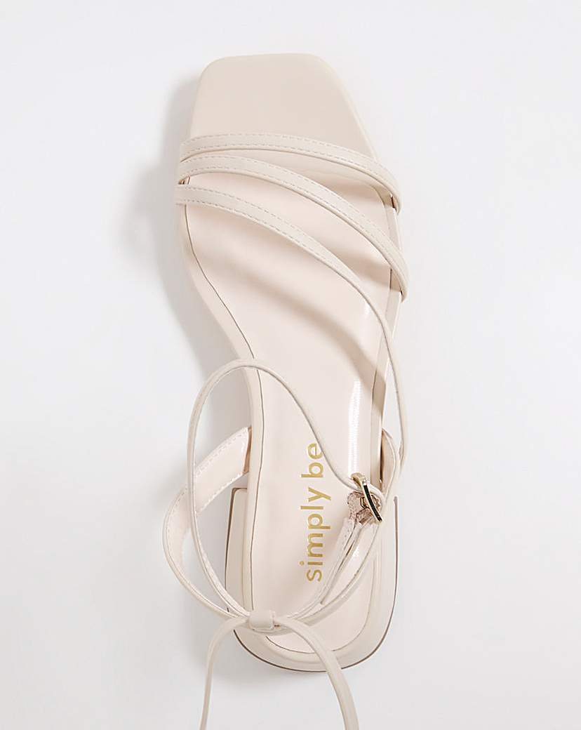 Strappy Flat Sandals Ex Wide