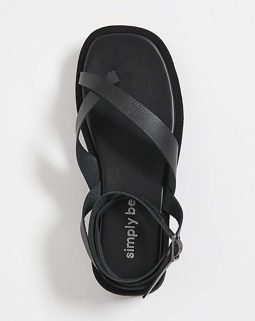 Toe Post Ankle Tie Sandals Wide
