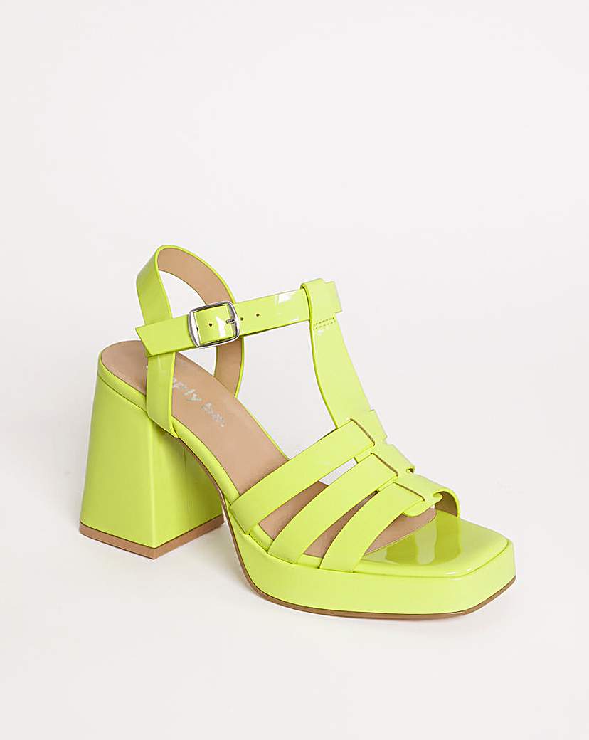 Fisherman Block Heeled Sandals Wide