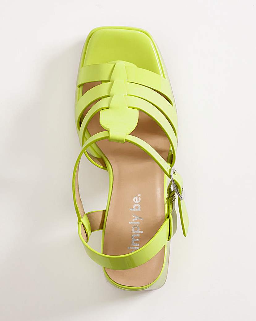 Fisherman Block Heeled Sandals Wide