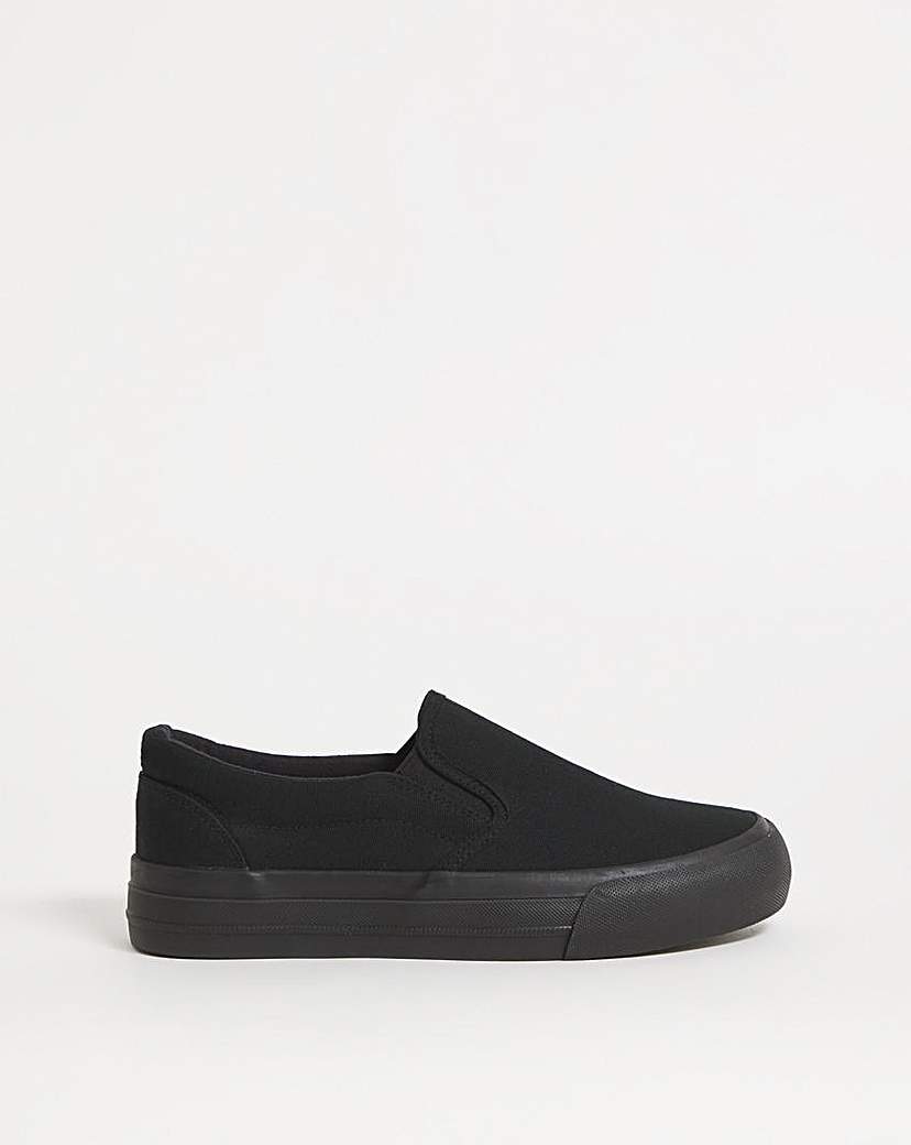 Slip On Chunky Sole Trainers Ex Wide Fit