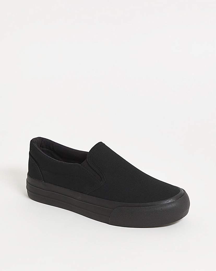 Slip On Chunky Sole Trainers Wide Fit