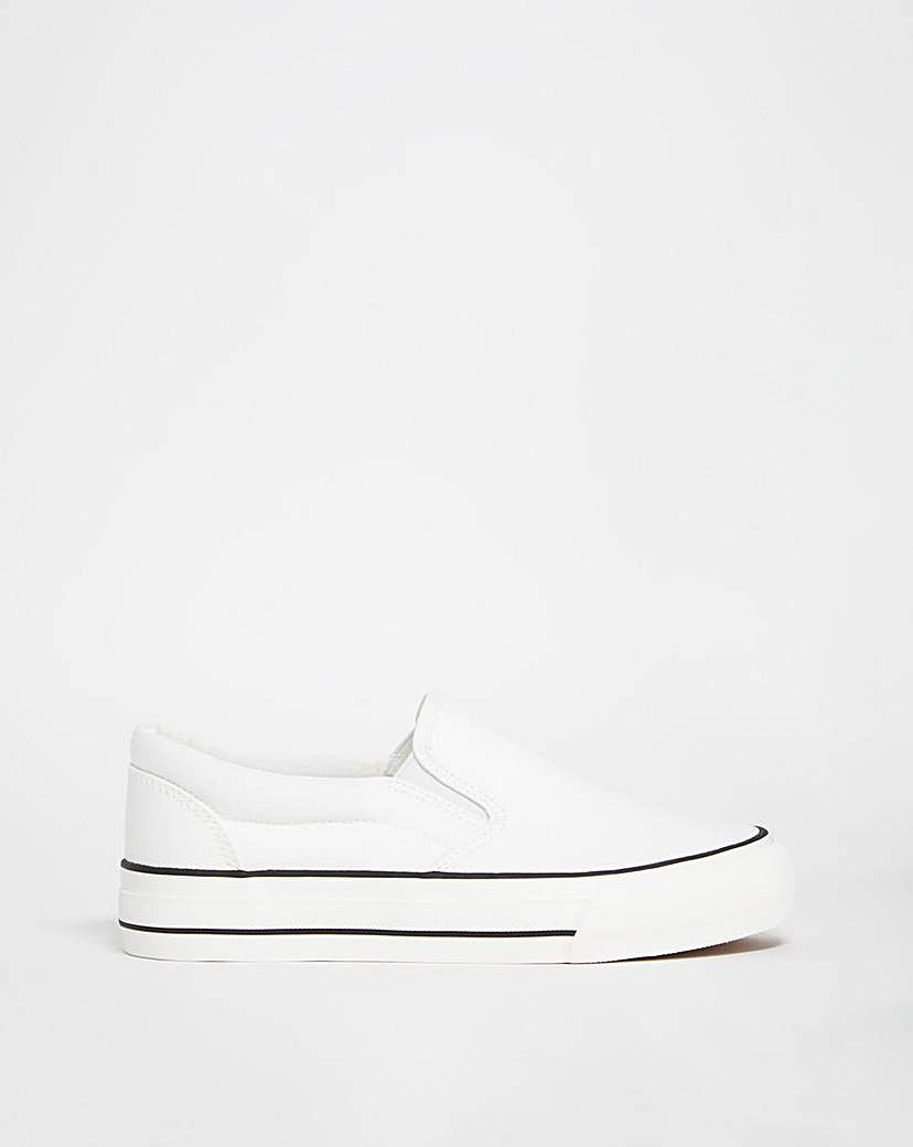 Slip On Chunky Sole Trainers Ex Wide Fit