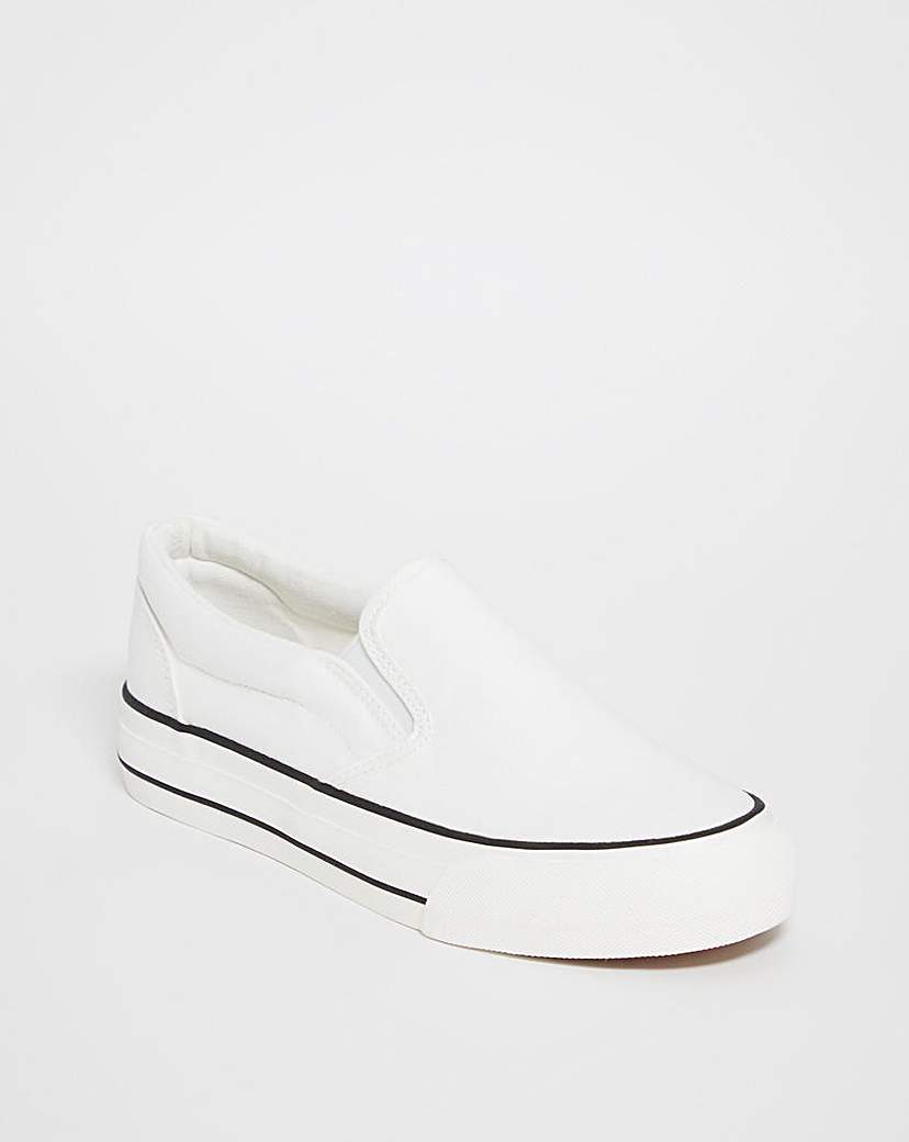 Slip On Chunky Sole Trainers Ex Wide Fit