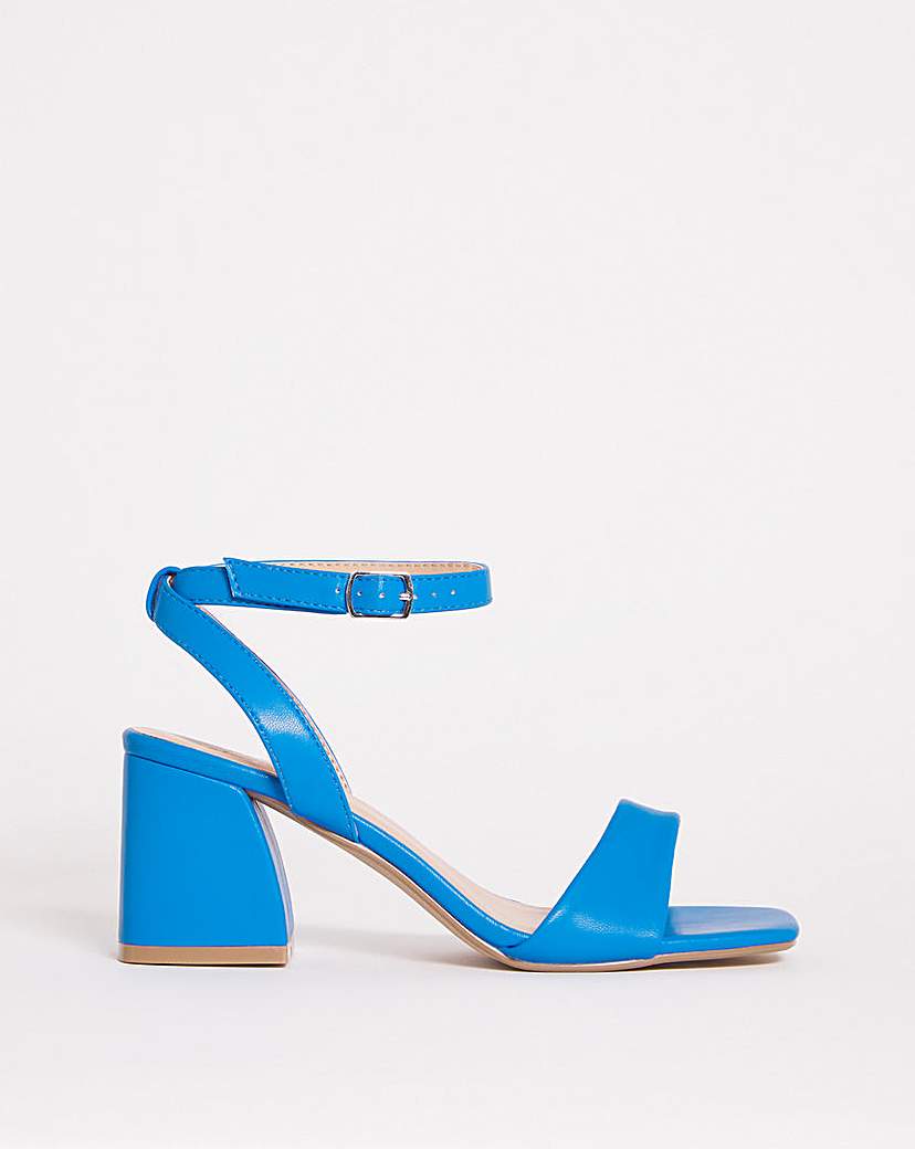 Barely There Block Heel Sandals Ex Wide