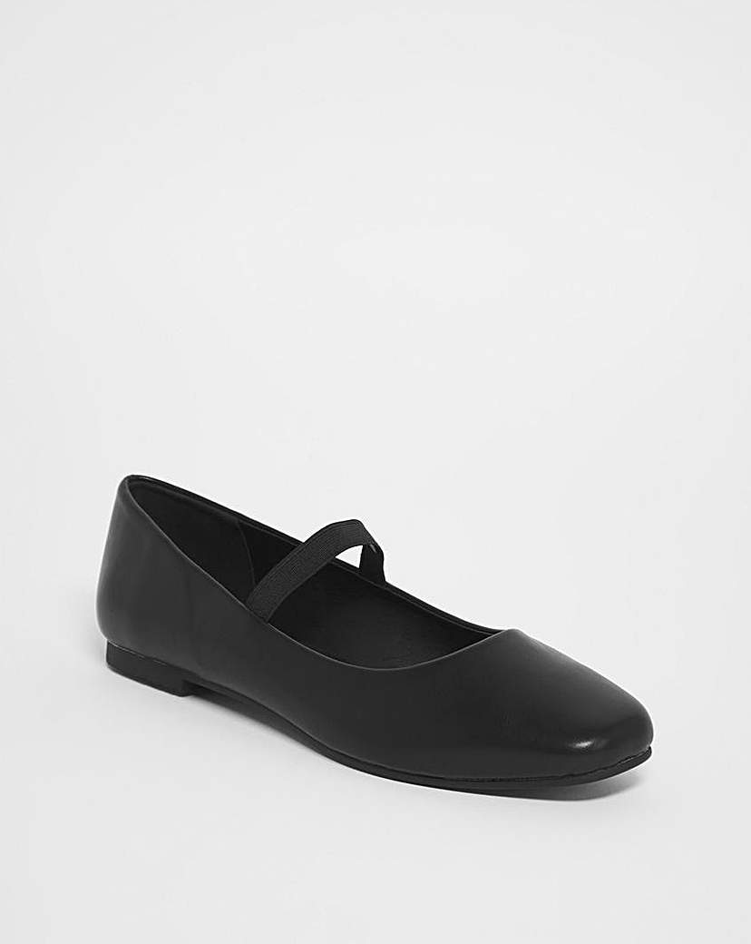 Mary Jane Ballerina Flat Shoes Wide