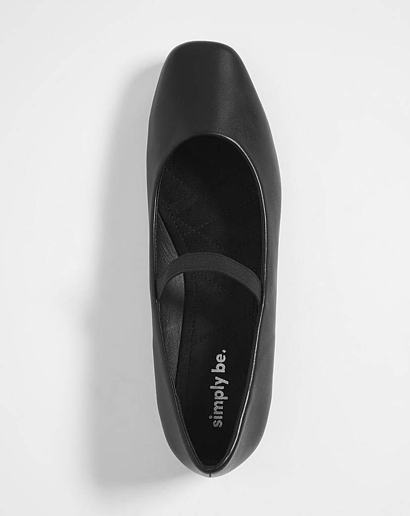 Mary Jane Ballerina Flat Shoes Wide