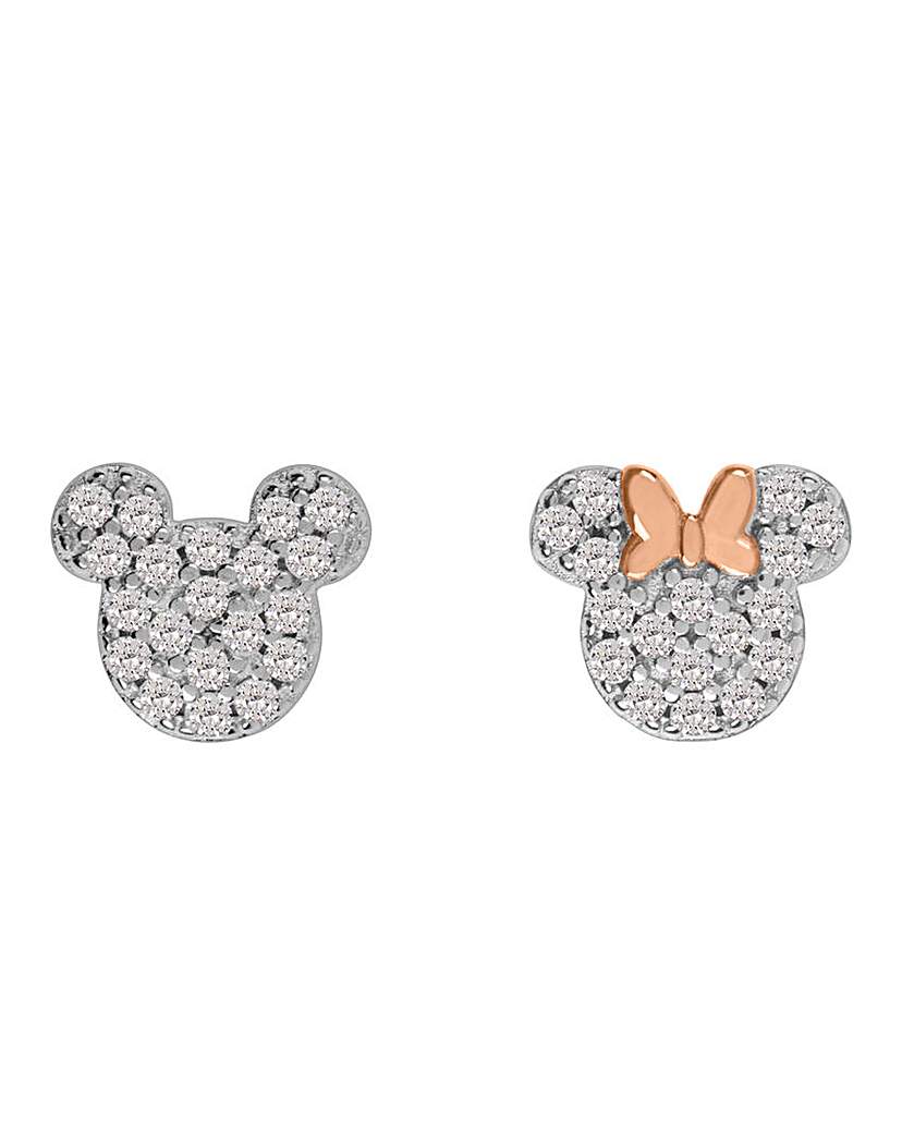 Mickey and Minnie Stone Stud Earrings