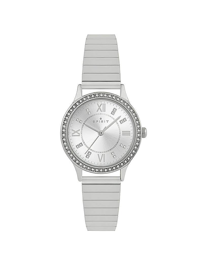 Spirit Ladies Silver Stone Set Watch