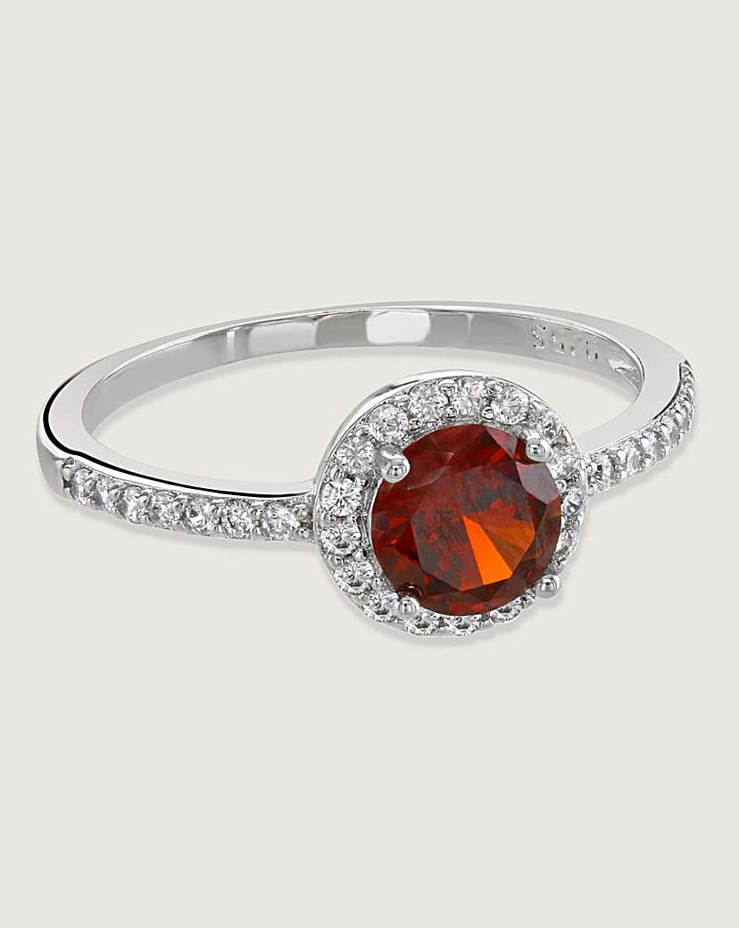 Buckley Ruby Halo Cushion Ring