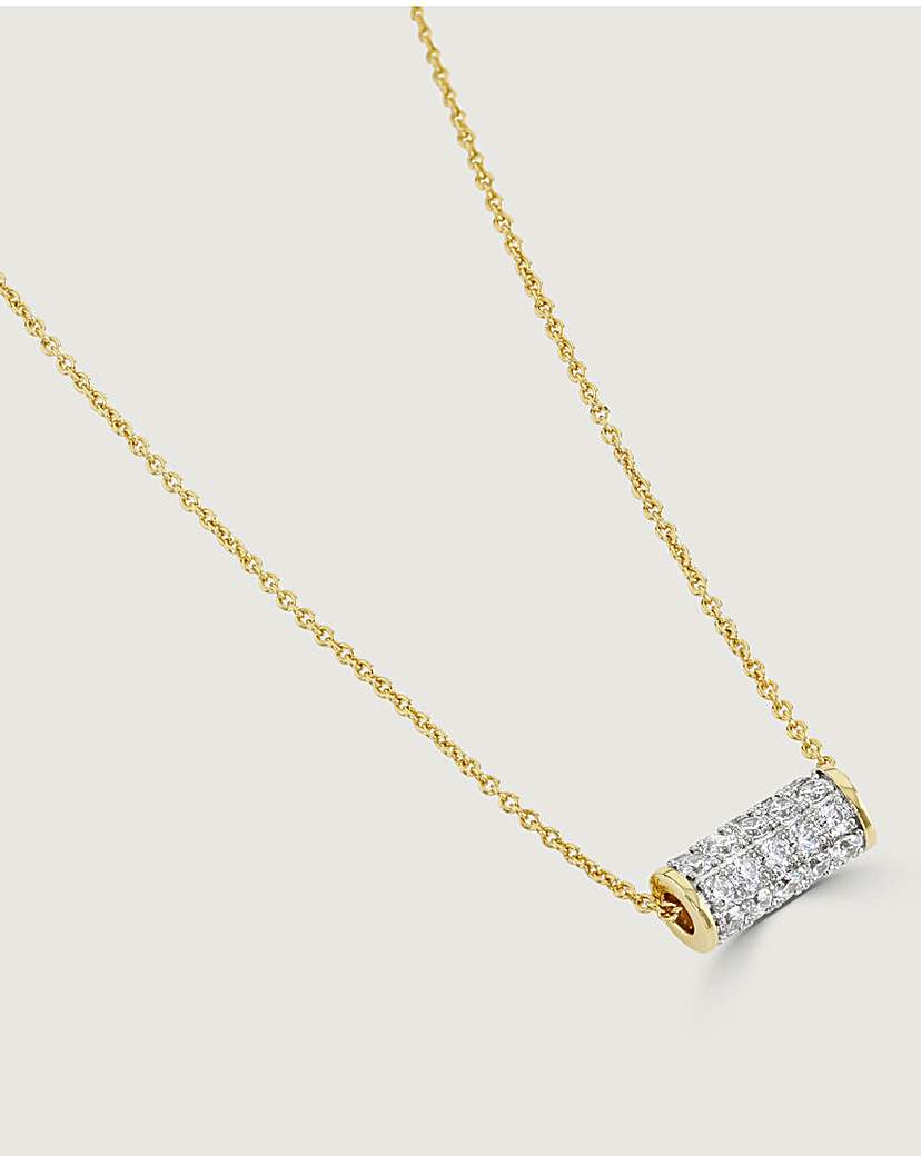 Buckley Pave Barrel Gold Necklace