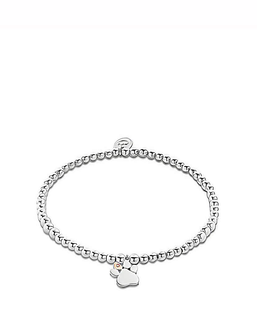 Clogau Paw Prints on My Heart Bracelet