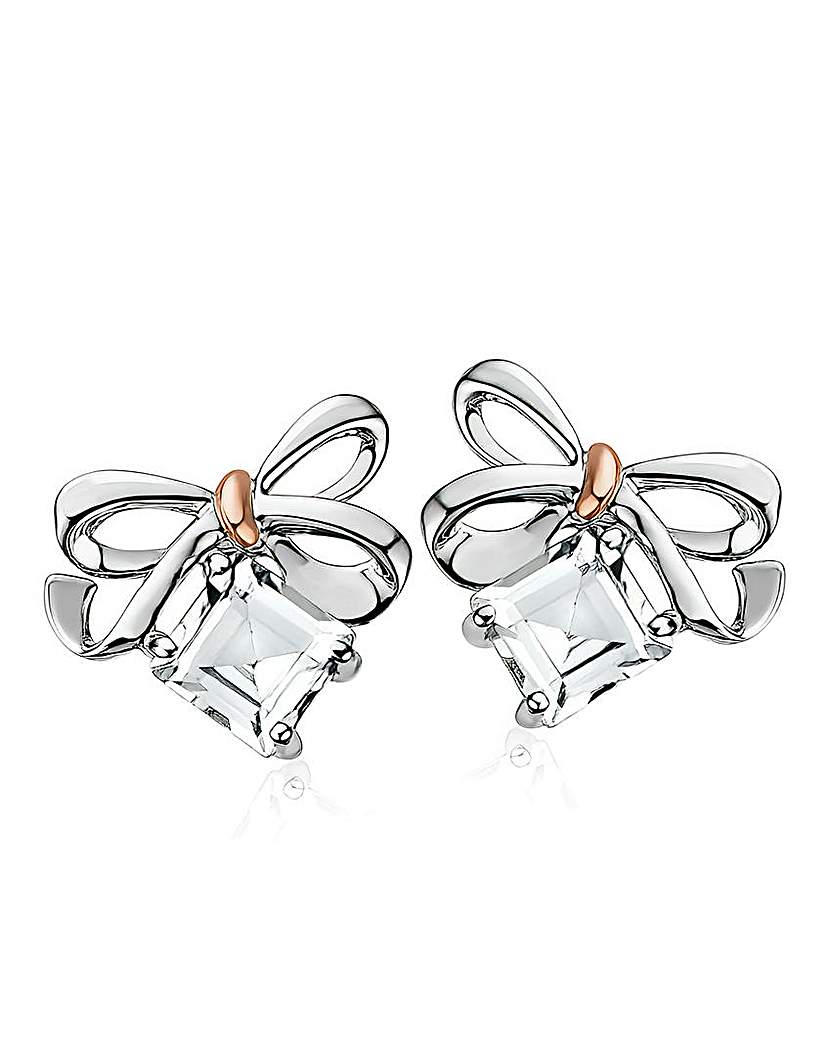 Clogau Christmas Bow Stud Earrings