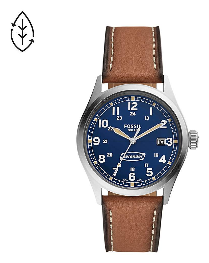 Fossil Mens Blue Dial Strap Watch