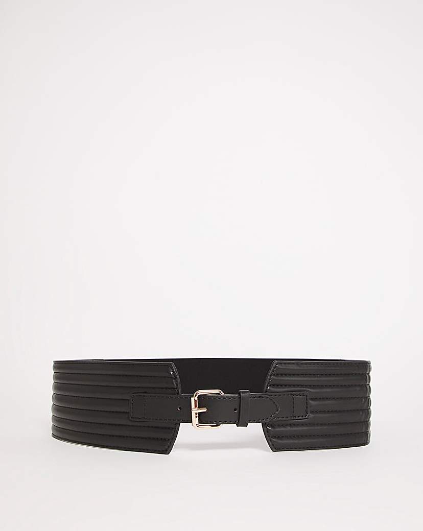 Quilted Wide Waist Belt