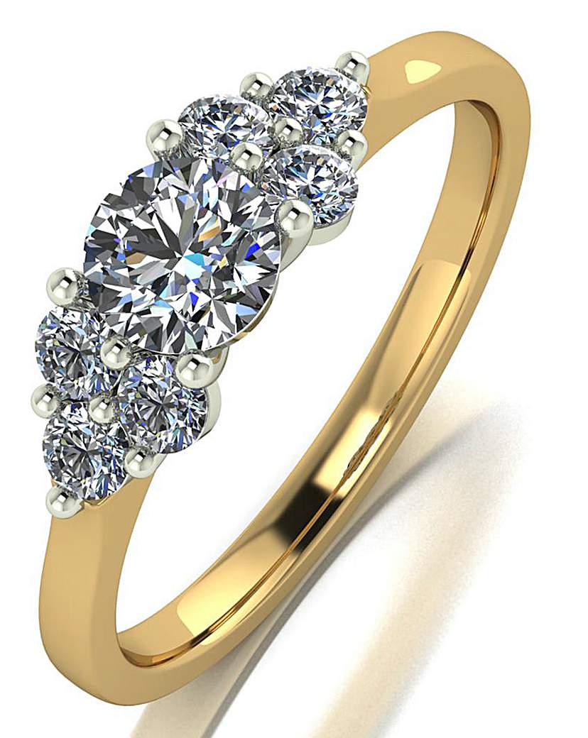 9ct Gold 1ct Moissanite Ring