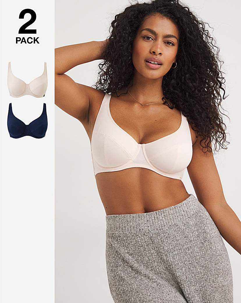 Slimma 2 Pack Cotton Full Cup Bras