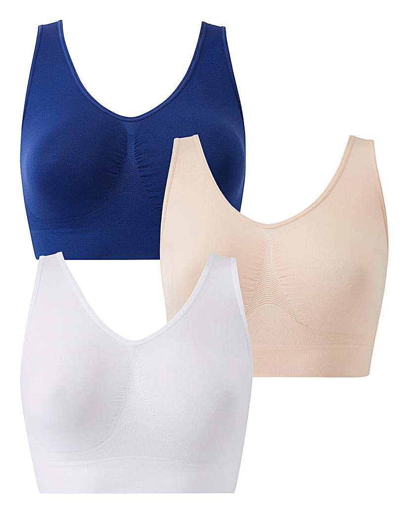 Image of 3Pack Navy/Blush/White Comfort Tops