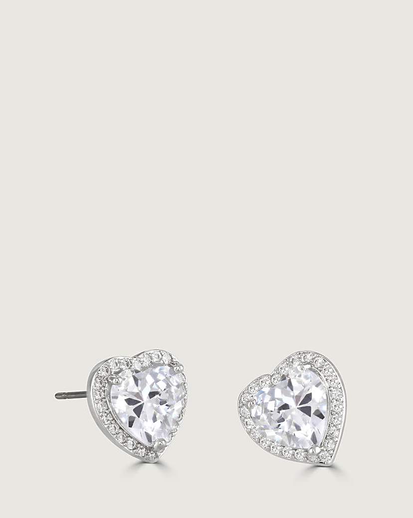 Buckley Clear Heart Earrings