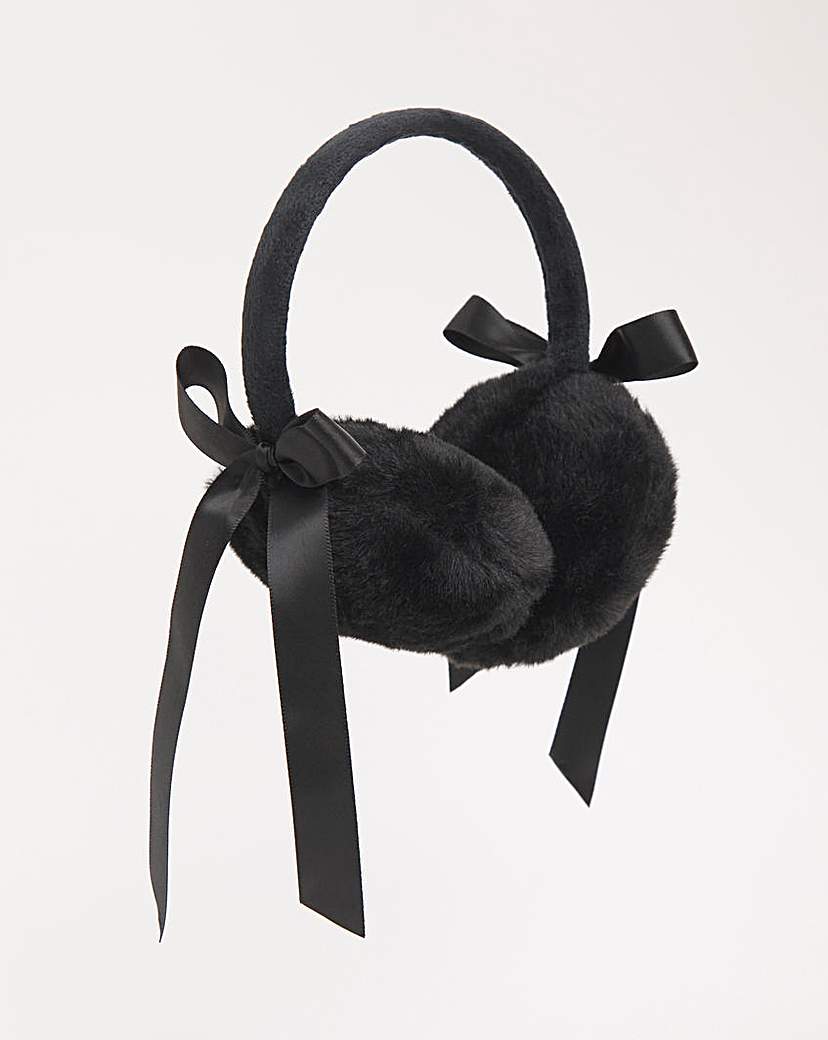 Black Bow Detail Earmuffs