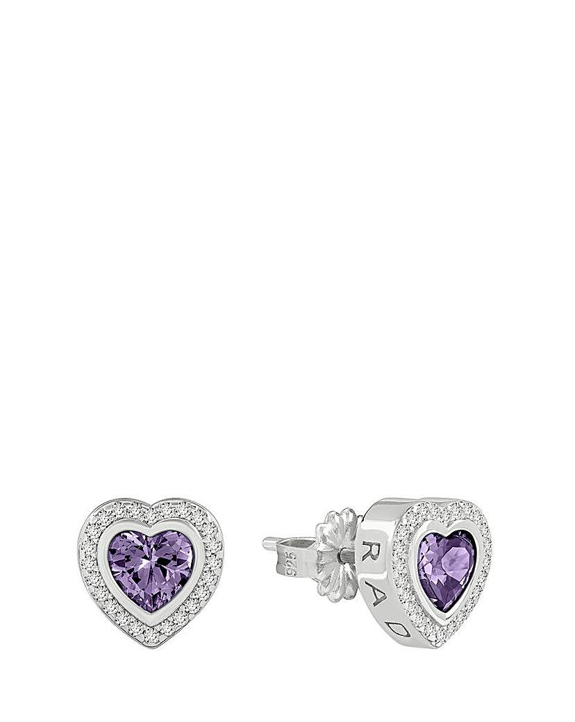 New In - Radley Purple Heart Earrings