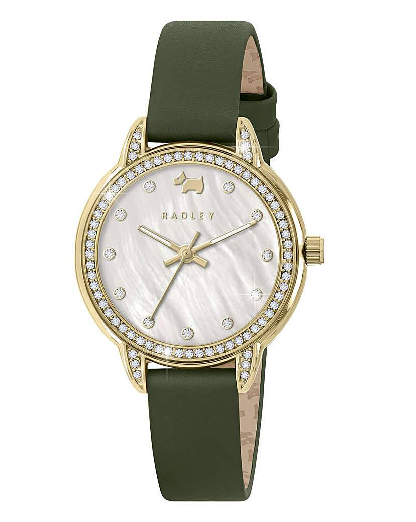 Radley Gold Green Leather Strap Watch