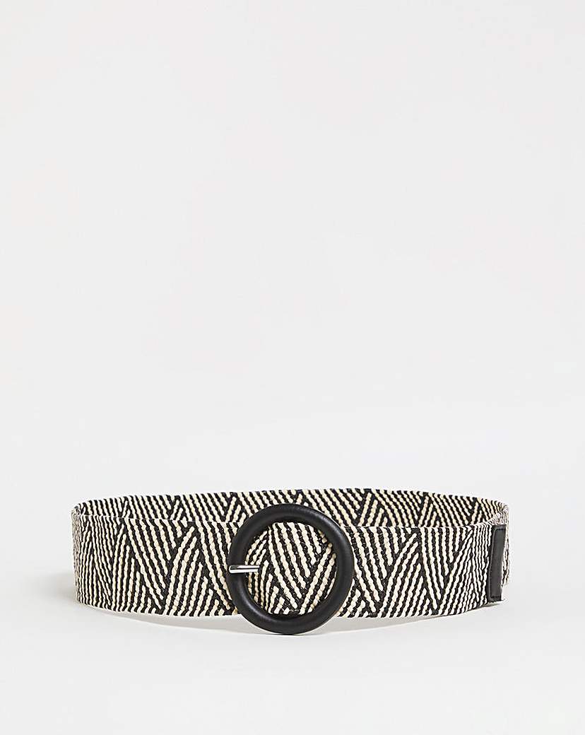 Monochrome Raffia Belt