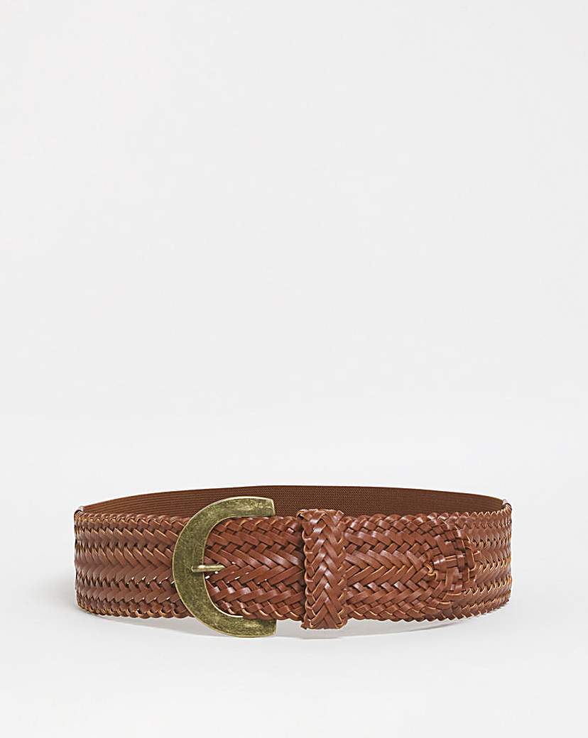 Dark Tan Woven Belt