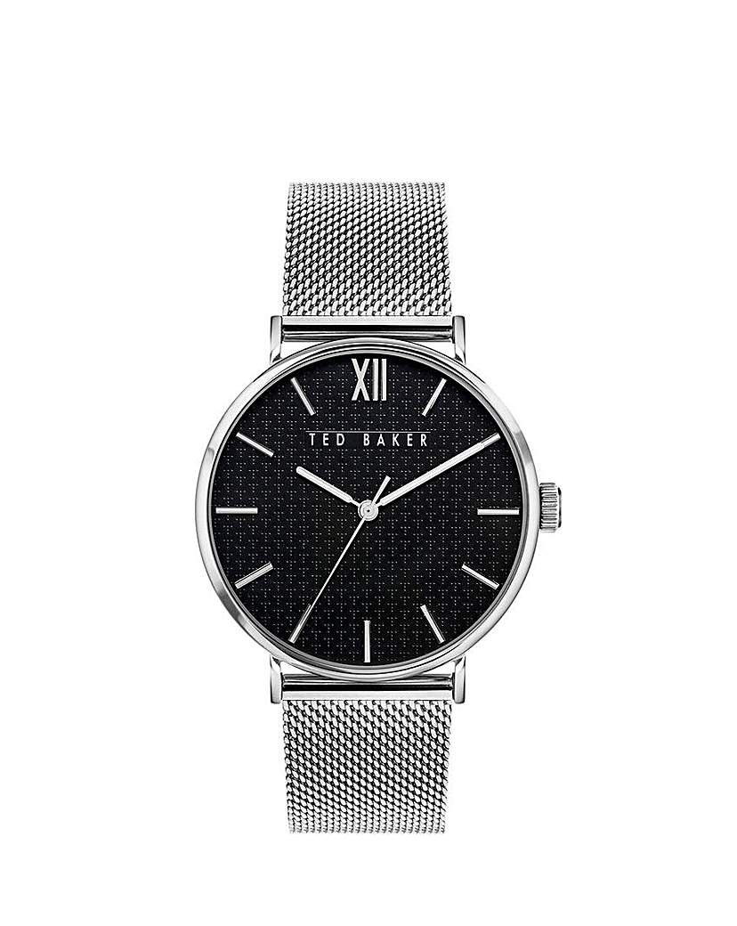 Image of Ted Baker Black Dial Silver Watch