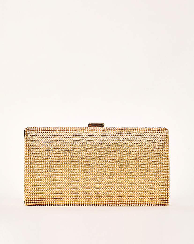 Gold Diamante Clutch Bag