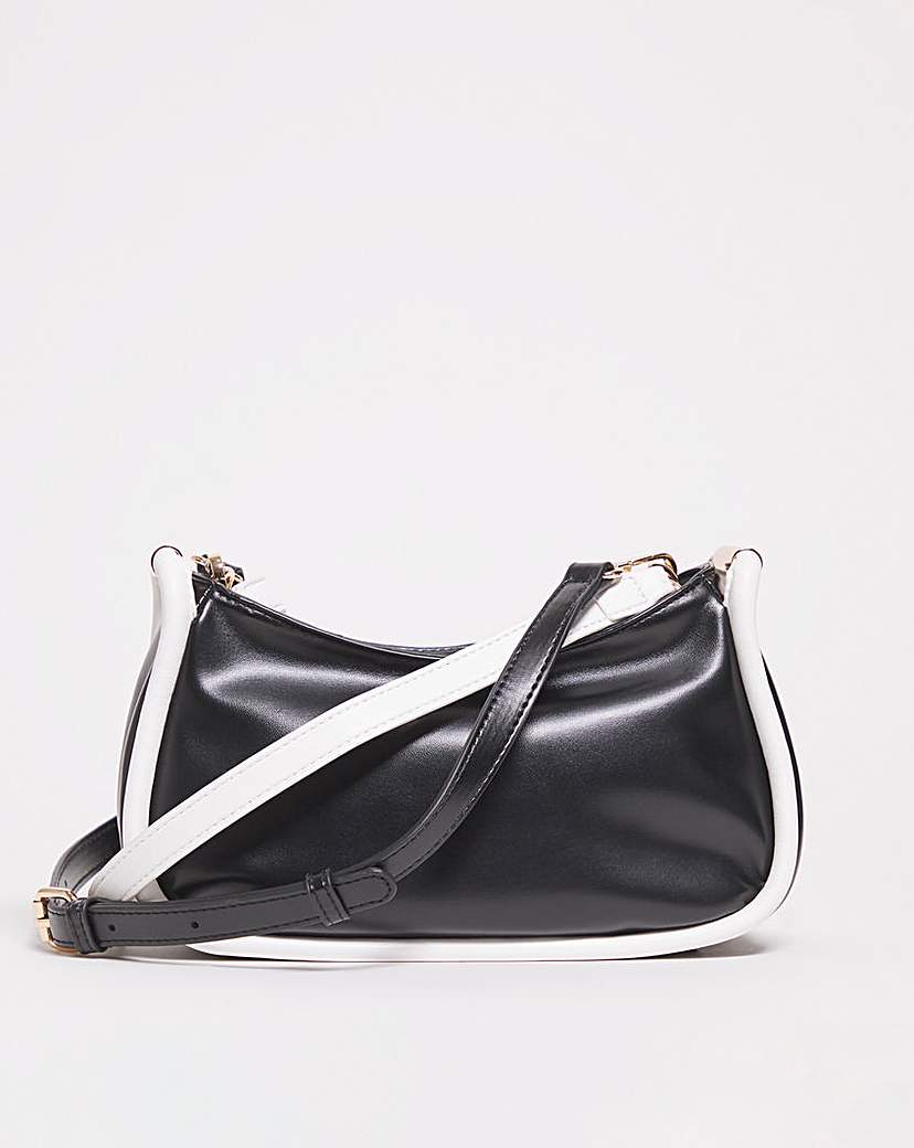 Contrast Colour Block Shoulder Bag