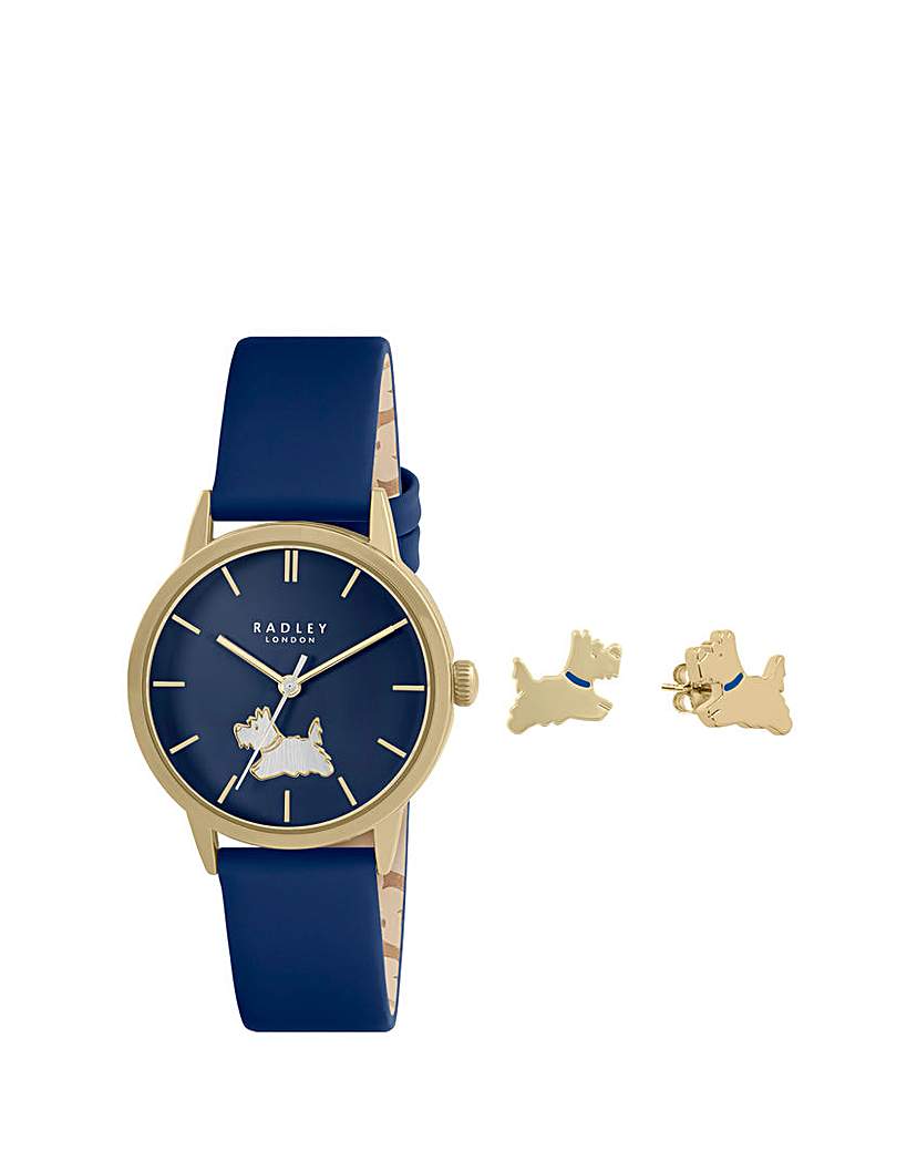 Radley Leather Strap Watch and Earrings