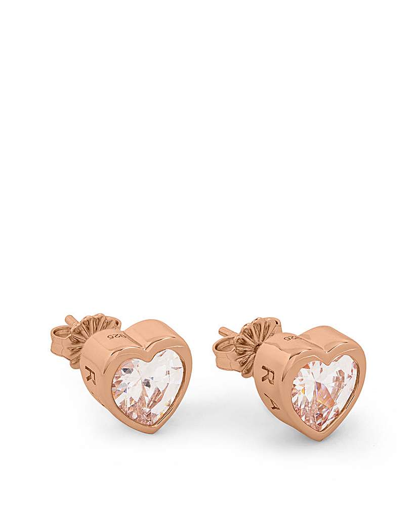 Radley Love Diamante Stud Heart Earrings