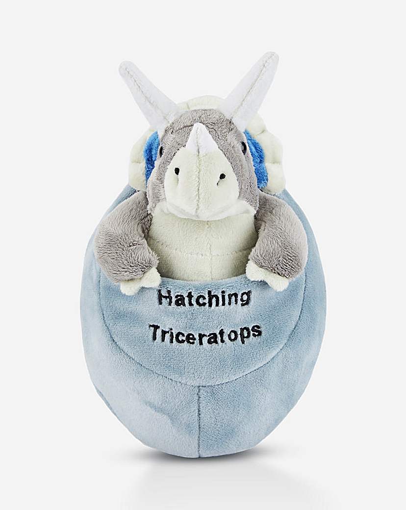 Triceratop Hatching Egg Dino Soft Toy