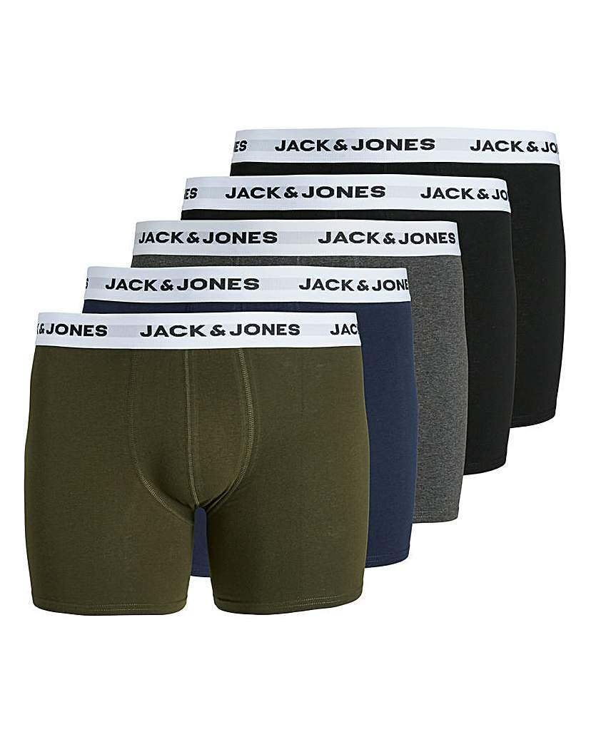 New In - Jack & Jones Basic White 5 Pack Trunks